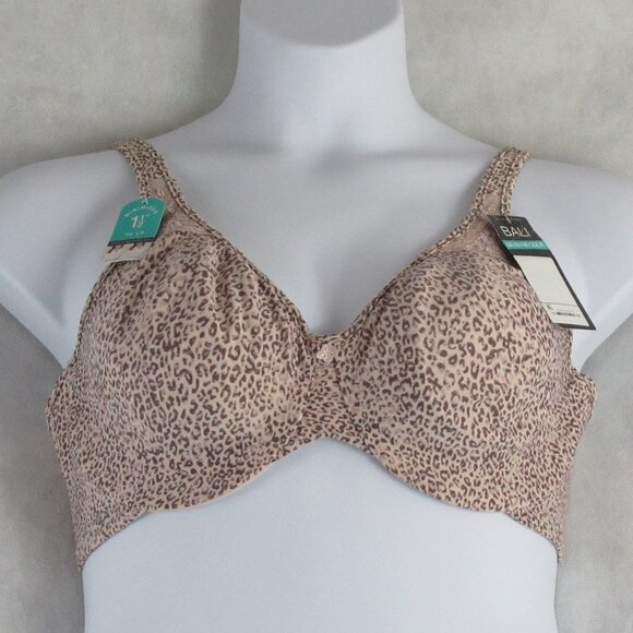 Bali Women's Seamless Underwire Minimizer Bra, Rosewood Animal Print, 40D - Picture 1 of 6